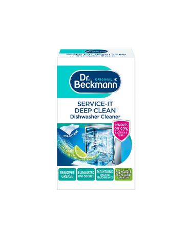 Dr. Beckmann Service-it Deep Clean Dishwasher Cleaner | Hygienically cleans and removes bad odours | Incl. wet wipe | 75 g - Buy Online on GoSupps.com