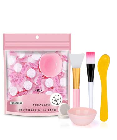 100pcs Compressed Face Mask Beauty DIY Disposable Mask Paper Natural Cotton Skin Care Wrapped Masks Normal Thick