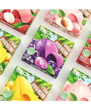 Peeled fruit juice gummies 108g/box lychee mango grape flavored soft candy delicious fudge chewing candy healthy candy wedding candies casual desserts dim sum snacks gift pack (Mixed Flavors 8box) Mixed Flavors 8box - Buy Online on GoSupps.com