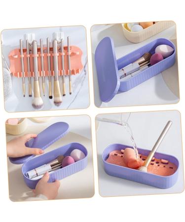 Angoily Makeup Brush Cleaning Boxes Box Makeup Brush Storage Box Purple Miss Container - Makeup Brush Cleaner Boxes - Buy Online on GoSupps.com