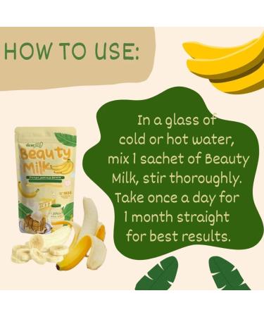 Dear Face Beauty Milk Japanese Banana Drink (10 x 18g Sachets) - Buy Online on GoSupps.com