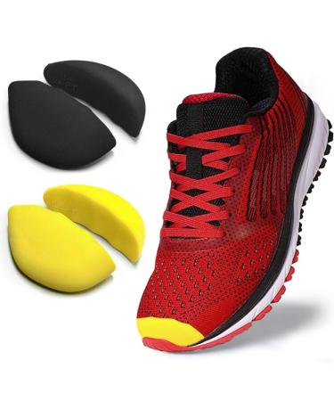 JL-Group Shoe Fillers Toe Filler Inserts for Loose Shoes Toe Cushion Insoles to Make Big Shoes Fits Adjust Shoe Size Comfort (M | for 1/2-1 Size Bigger Yellow & Black) M | for 1/2 - 1 Size Bigger Yellow & Black