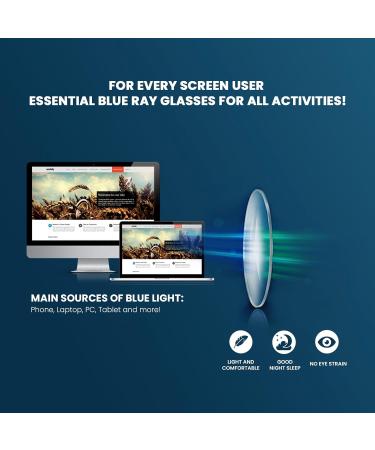 DEVOGUE Blue Light Glasses for Women & Men - Anti-UV Rays Computer & Gaming Glasses - Clear-Bean Flower Design - Shop Worldwide - Buy Online on GoSupps.com