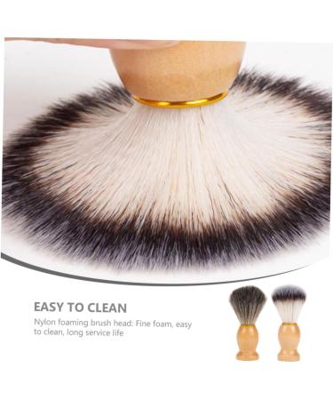Frcolor Professional Wooden Razor Brush - 2-St Hair Cutting & Shaving Brush for Men | Hair Removal & Cleaning Tool Gift - Buy Online on GoSupps.com
