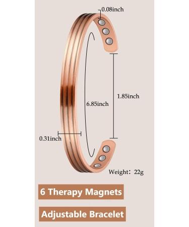 Multipurpose Pure Copper Bracelet With Magnets For Men and Women To Use For Magnetic Therapy Arthritis Pain Relief Joint Pain And Stiffness - Bracelet En Cuivre Magn tique Pour Homme Et Femme - Buy Online on GoSupps.com