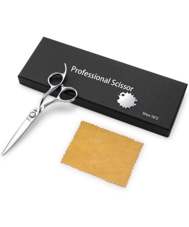 PURPLEBIRD 6 Inch Hairdressing Scissors - Professional Barber Shears with Ball Bearing Tension System - Japanese Stainless Steel - for Men, Women, and Kids - Silver Straight Design - Buy Online on GoSupps.com
