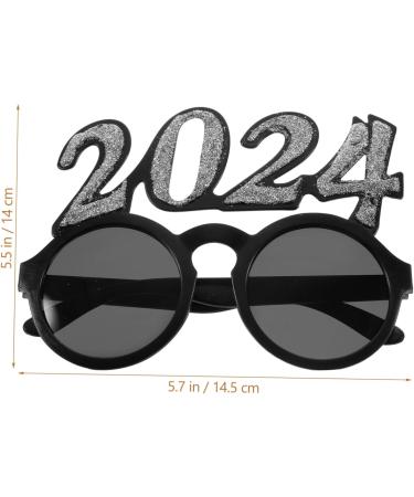 HOMSFOU 4pcs 2024 Photobooth Props Funny New Year Photo Funny Photo Props Happy New Year Glasses 2024 Camera 2024 Modeling Eye Wear Soft Toy Dog Guinea Pig Ball New Year's Eve Pc Frame - Buy Online on GoSupps.com
