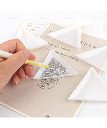 AUEAR 30 Pack White Plastic Bead Sorting Trays for DIY Nail Art & Jewelry Projects - Triangle Shape - Buy Online on GoSupps.com
