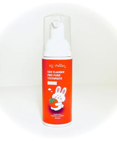 Kids Fluoride Free Foam Toothpaste - Strawberry Flavor for Safe & Fun Brushing | International Shipping Available - Buy Online on GoSupps.com