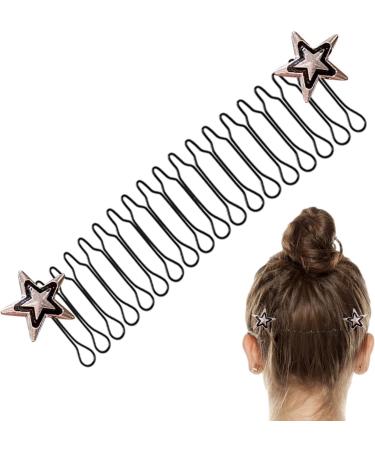Invisible Hair Holder Cute Stretchable Bangs Fixing Clip - Hair Styling Tools For Prom Daily Casual Wedding Dating Working And Traveling Kagrote Silver Five-pointed Star - Buy Online on GoSupps.com