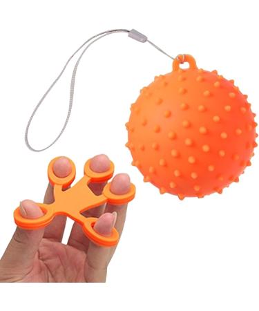 Handmade Silicone Gymnastics Ball - Stress Relief & Hand Training Equipment in Bright Orange - Buy Online on GoSupps.com