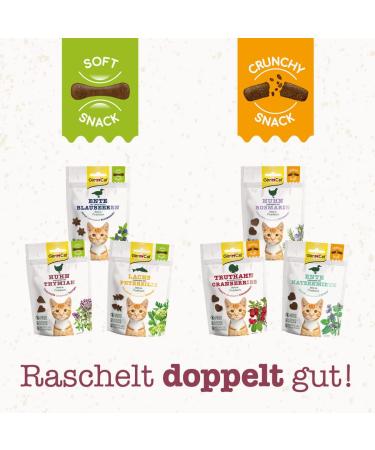 Gimcat Soft Snacks Chicken & Thyme | Protein-Rich Cat Lick Treats - Sugar-Free | 60g Bag - Buy Online on GoSupps.com