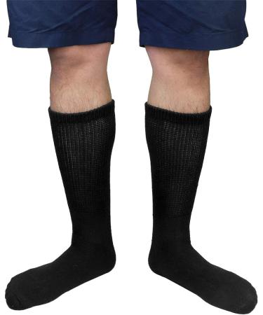 Physicians Approved Diabetic Socks Crew Unisex 12-Pack 10-13 Black - Falari - Buy Online on GoSupps.com
