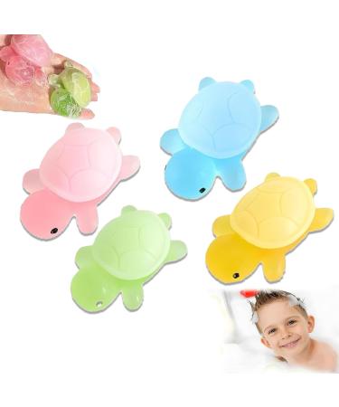 Little Turtle Handmade Essential Oil Soap Cute Turtle Essential Oil Moisturizing Soap Natural Ingredients for Kids Cute Animal Soap 4 Pack