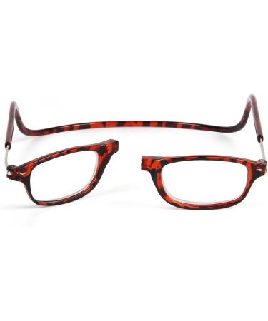TBOC Reading Glasses | +3.00 Diopter Brown Tortoise Frame | Foldable & Adjustable | Magnetic Closure | Ideal for Men & Women | STRACTIONS Senior Presbyopia Aid (1 Pack) - Buy Online on GoSupps.com