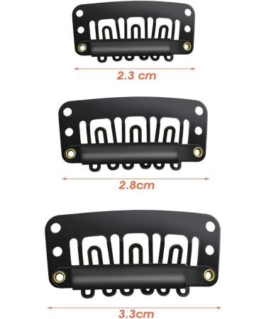 90 PCS U Form Metal Wig Clips - Soft Rubber Hair Extension Combs Snap Clips & Replacement Clips - 3.3cm/2.8cm/2.3cm | International Shipping - Buy Online on GoSupps.com