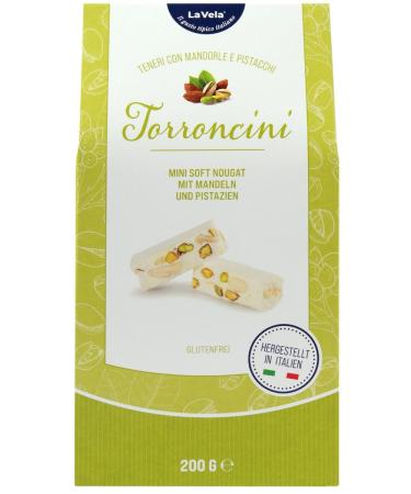 La Vela Torroncini with Almonds & Pistachios - 200g Soft White Nougat Gift Pack | International Shipping Available - Buy Online on GoSupps.com