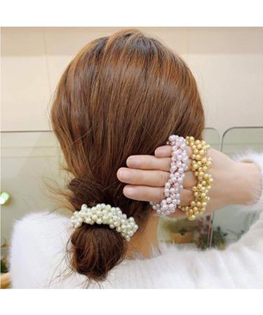 6-Piece Pearl Elastic Hair Ties - Stylish Ponytail Holders for Girls Women & Children - Perfect Hair Accessories - Buy Online on GoSupps.com