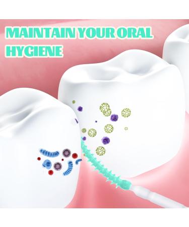 200 Interdental Brushes Set - Soft Silicone Dental Brushes with Box | Portable Tooth Floss Sticks for Gap Cleaning (Green) - Buy Online on GoSupps.com