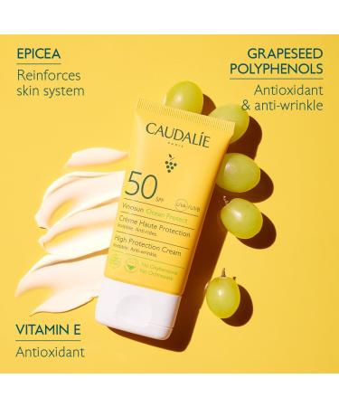 Caudalie Vinosun Protect High Protection Cream SPF50-50 mL - Buy Online on GoSupps.com