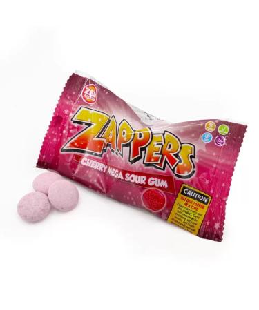 Zappers Cherry Mega Sour Gum - 4 Bubblegum Sweets