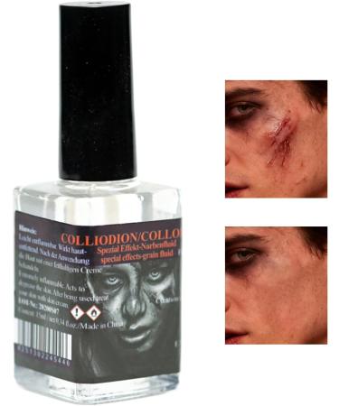 Scar Liquid 15ml Halloween Collodion Rigid Scar Paint with Brush | Realistic Body Makeup For Face and Body Halloween Cosplay Photography Party - Buy Online on GoSupps.com