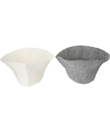ANGGREK Sauna Bath Hat - Water Absorbent Felt Hat for Men & Women | Comfortable Head Protection in White & Gray - Buy Online on GoSupps.com