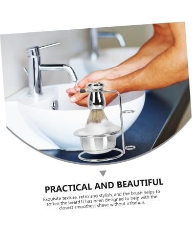 Frcolor Stainless Steel Razor Brush Holder Set - Luxury Travel Foam Shell & Rustproof Shaver Accessories for Men - Buy Online on GoSupps.com