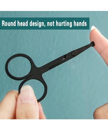 Bartscher Men's Nasal & Ear Hair Scissors - Rounded Tip Stainless Steel Grooming Tool - Buy Online on GoSupps.com
