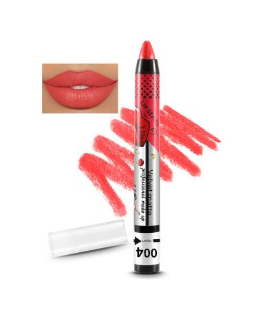 Boobeen Matte Lip Liner Pencil Nude Lip Stick Velvety Creamy Matte Lip Crayon Full Coverage Lip Stain High Pigment Waterproof No Smudge Lipstick for Women Smooth Matte Lip Color Makeup C-04