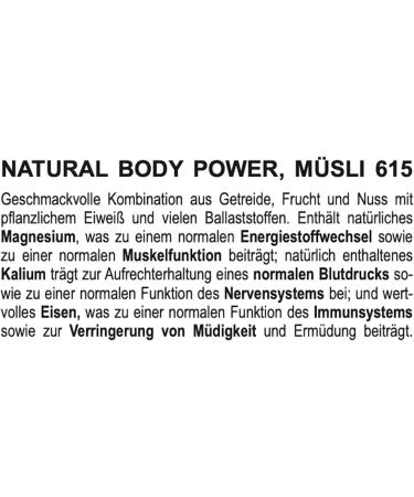 Seitenbacher Muesli Natural-Body-Power I Grains entiers I Sans sucre ajout I Sans mati res grasses ajout es I (1 x 1000 g) 1 kg (Lot de 1) - Buy Online on GoSupps.com