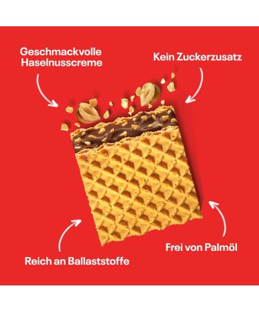 NEOH Low Carb Waffles - Hazelnut Chocolate No Added Sugar 80x11g - Delicious Hazelnut Crunch for Guilt-Free Snacking - Buy Online on GoSupps.com