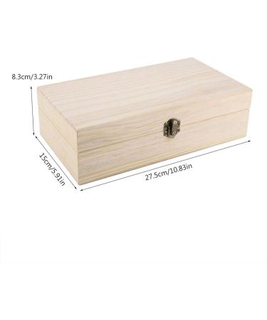 Toseky Essential Oil Storage Box - Wooden Organizer with 25 Grids for Essential Oils & Plants | Perfect Essential Oil Kit - Buy Online on GoSupps.com