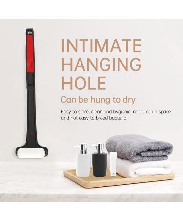 KUMSANITE Lotion Applicator for Back & Body with Folding Long Handle - 2 Foam Rollers, Black - Buy Online on GoSupps.com