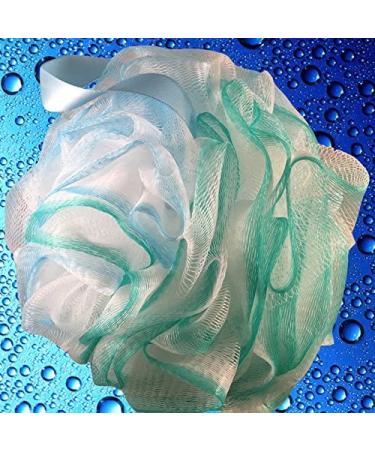 Loofah Bath Sponge XL Swirl Set (4 Pack) - Exfoliating Pouf Scrubber by Shower Bouquet - Buy Online on GoSupps.com