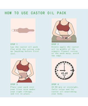 Castor Oil Pack Wrap Set - Reusable & Washable Pain Relief Compress for Waist & Neck | Adjustable Pink - Buy Online on GoSupps.com