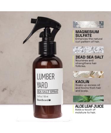 Beardbrand Natural Sea Salt Spray for Men - Texture, Hold & Volume - Sandalwood & Lumber Yard Scent - 3.4 fl oz | AS SEEN ON SHARK TANK - Buy Online on GoSupps.com