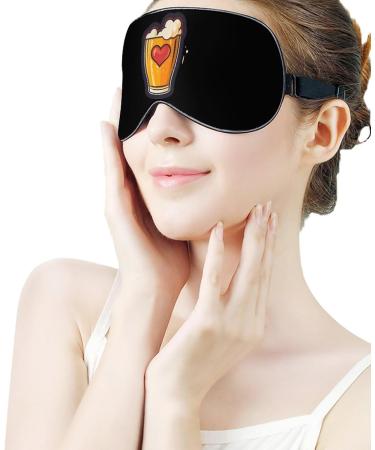 Comfortable Beer Foam Print Sleep Mask | Block Out Light | Ultralight Travel Eye Cover for Men & Women - International Shipping Available - Buy Online on GoSupps.com