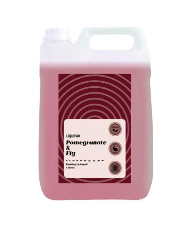 Liquipak Vegan Washing Up Liquid - Pomegranate & Fig New Improved Formula! |100% Vegan & Cruelty-Free Concentrated UK-Made Produt (5 Litres)