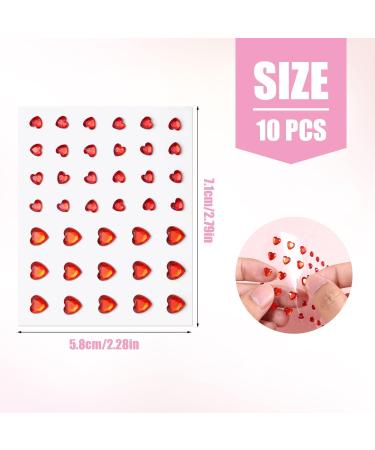10 Sheets Face Stickers Self-Adhesive Face Diamonds Face Crystal Stick on Rhinestones for Makeup Pearl Stickers for Face Eye Body Nail Festival Party (Assorted Styles) - Buy Online on GoSupps.com