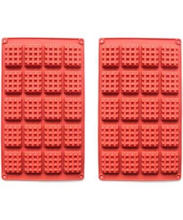 LUOFANG 2Piece/Set 18/20 Cavity Silicone Waffle Mold Maker Cake Cookie Chocolate Pan Baking Mould Nonstick Bakeware Tool C# Squares 4.4x3.9cm/1.73x1.54in C# Squares - Buy Online on GoSupps.com