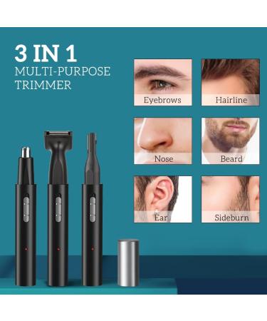 2023 Professional 3-in-1 Hair Shaver Kit for Men | Painless Ear Nose & Body Groomer | Dual-Edge Trimmer & Easy Cleansing - Buy Online on GoSupps.com