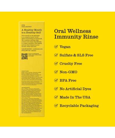 Twice Alcohol-Free Mouthwash - Strong Mint Immunity Rinse - Teeth Whitening & Gum Health - Fresh Breath - 3.4 Fl Oz (Pack of 1) - Buy Online on GoSupps.com