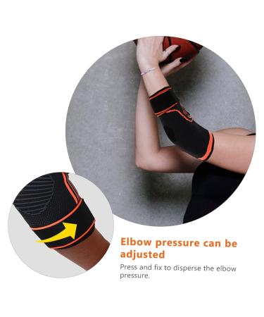 Milisten Elbow Protector Compression Sleeve - Elbow Guard Pads for Arm Support (Orange) | International Shipping Available - Buy Online on GoSupps.com