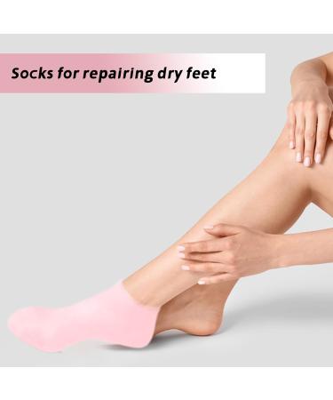 Acpetdr Moisturizing Silicone Socks for Women Silicone Socks Foot Mask Exfoliating Beach Protective Gel Socks Anti Slip Aloe Socks for Dry Cracked Feet Calluses Foot Care - Buy Online on GoSupps.com