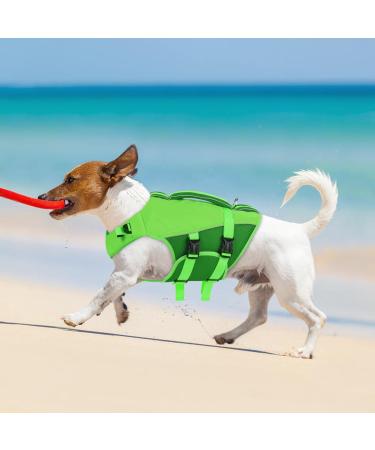 Buy Convinit Life Jacket for Dogs - Adjustable Reflective Vest for Small Medium & Large Dogs - Perfect for Boating Swimming & Surfing - XS Green - Buy Online on GoSupps.com