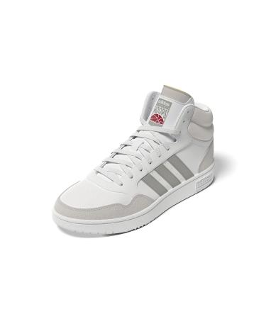 adidas Men's Hoops 3.0 Mid Lifestyle Basketball Classic Vintage Shoes Sneaker 44 2/3 EU Ftwr White Metal Grey Grey One