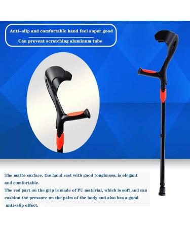 Forearm Crutches Adjustable Adjustable Forearm Crutches of - Lightweight Cuff Crutch - Adjustable Standard and high Adult Anti-Slip Shock Absorber Orange Lightweight Arm Crutch Journey - Buy Online on GoSupps.com