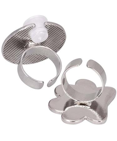 Mini Nail Art Polish Holder - Set of 2 Nail Palette Finger Rings - Buy Online on GoSupps.com
