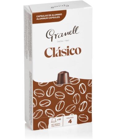 Granell Caf s 1940 - Daily Blends - Classic Espresso | Nespresso Compatible Aluminum Capsules 100% Robusta Coffee - 100 Aluminum Coffee Capsules - Buy Online on GoSupps.com